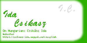 ida csikasz business card